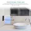 with Mount Home Black Stainless Rotation Arms Saving Rotary No Bar Towel Nail Rack Storage Swivel Mounted Punch Arm Space Steel Hanger Kitchen Hand Organizer Racks Swing view 2