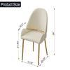 2Pcs Dining Chair Set - Ergonomic Microfiber Leather & Stainless Steel Chair Legs, Italian Minimalist Lounge Chair for Home Kitchen, Dining Room, Living Room, Hotel view 2