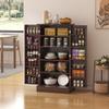 kepptory 47 Pantry Cabinet, Kitchen Pantry Storage Cabinet with Doors & Adjustable Shelves, Brown Freestanding Buffet Cupboards Sideboard for Living Room and Dinning Room, Sturdy and Durable view 3