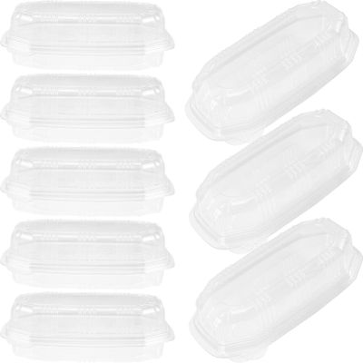 Zerodeko 100pcs Transparent Food Containers Multi-function Dessert Boxes for Cake Sandwich and Snack Packing Lightweight and Portable Storage