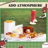Crtiin 200 Pieces 2lb Baseball Party Supplies Paper Food Trays Nacho Food Tray Birthday Disposable Boats Serving Trays Snack Candy Holder Trays for Baseball Party Decorations view 4