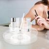 Zerodeko 360degree Rotating Makeup Organizer Transparent Multi Cosmetics Rack for Vanity and Bathroom Storage Pet Material for Cosmetics Lipsticks and Makeup Tools view 2