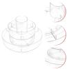 Zerodeko 360degree Rotating Makeup Organizer Transparent Multi Cosmetics Rack for Vanity and Bathroom Storage Pet Material for Cosmetics Lipsticks and Makeup Tools view 4