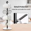 Gypie Marble Mug Holder Tree, 8 Hooks Coffee Cups Stand, New Upgraded Stable Mug Stand for Kitchen Counter Cabinet Cafe Black view 4