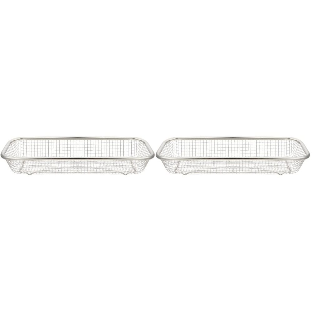 UPKOCH 2pcs Stainless Steel Storage Basket Tableware Drain Holder for Fruits Vegetables Kitchen Tool Efficient Drainage Design Easy to Clean Organizer for Everyday Use