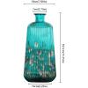 OLOTU Handmade Vase Gradient Emerald Green Flower Vases Fine and Clear Feel Comfortable Glass Straight Hydroponic The Vase view 2