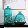 OLOTU Handmade Vase Gradient Emerald Green Flower Vases Fine and Clear Feel Comfortable Glass Straight Hydroponic The Vase view 4