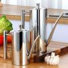 Stainless Steel 304 Oil & Vinegar Cruet,Olive Oil Dispenser Bottle, Drip Free Oil Can,Drip Free Sauce Bottle for Kitchen,Oil Container Oil Dispenser Bottle (S), 304 Stainless Steel Oil Dispenser view 2