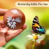 60mm 3D Laser Engraved Butterfly Crystal Ball Paperweight With Stand view 3