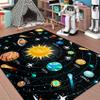 Boys Space Area Rugs for Bedroom Educational Learning Large Carpet Rug Indoor Sofa Floor Mats Solar System Space Theme Living Bedroom Dining Room Decor Crystal Polyester Area Rug Door Mats, 3'5' view 1