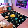 Boys Space Area Rugs for Bedroom Educational Learning Large Carpet Rug Indoor Sofa Floor Mats Solar System Space Theme Living Bedroom Dining Room Decor Crystal Polyester Area Rug Door Mats, 3'5' view 3