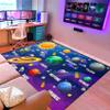 Black Space Rugs Educational Learning Large Size Solar System Carpet Rugs for Bedroom Boys Space Area Rug Living Bedroom Dining Room Decor Crystal Polyester Area Rug Door Mats, 3'4' view 3