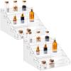 2 Pcs Acrylic Tiered Spice Rack Organizer 5 Tier Vertical Seasoning Organizer Clear Spice Shelf Tiered Pantry Shelves for Cabinet Kitchen Countertop Storage Organization Display, 12.2 x 10.6 x 7.8 In view 1