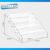 2 Pcs Acrylic Tiered Spice Rack Organizer 5 Tier Vertical Seasoning Organizer Clear Spice Shelf Tiered Pantry Shelves for Cabinet Kitchen Countertop Storage Organization Display, 12.2 x 10.6 x 7.8 In view 2