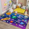 Boys Space Area Rugs for Bedroom Educational Learning Large Carpet Rug Indoor Sofa Floor Mats Solar System Space Theme Living Bedroom Dining Room Decor Crystal Polyester Area Rug Door Mats, 3'5' view 4