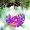 Ukraine Kiev Watercolor Skyline Silhouette Christmas Ornaments 2022 Ukraine Cityscape Christmas Tree Ornaments Country City Souvenir Personalized Christmas Ornaments Acrylic Christmas Keepsake Gifts view 1
