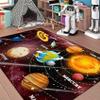 Boys Space Area Rugs for Bedroom Educational Learning Large Carpet Rug Indoor Sofa Floor Mats Solar System Space Theme Living Bedroom Dining Room Decor Crystal Polyester Area Rug Door Mats, 3'5' view 1