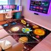 Boys Space Area Rugs for Bedroom Educational Learning Large Carpet Rug Indoor Sofa Floor Mats Solar System Space Theme Living Bedroom Dining Room Decor Crystal Polyester Area Rug Door Mats, 3'5' view 3
