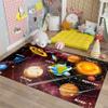 Boys Space Area Rugs for Bedroom Educational Learning Large Carpet Rug Indoor Sofa Floor Mats Solar System Space Theme Living Bedroom Dining Room Decor Crystal Polyester Area Rug Door Mats, 3'5' view 4