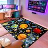 Blue Space Rugs Educational Learning Large Size Solar System Carpet Rugs Kids Rug for Bedroom Boys Space Area Rug Living Bedroom Dining Room Decor, 3'4' view 3