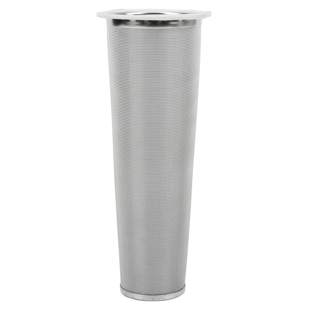 Brewer Filter for Mason Jar, 304 Stainless Steel Cold Brew Coffee Filter Heavy Duty Cone Mesh with White Rubber Circle Coffee Brew Infuser for Fruit Drink(8 * 21cm)