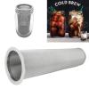 Brewer Filter for Mason Jar, 304 Stainless Steel Cold Brew Coffee Filter Heavy Duty Cone Mesh with White Rubber Circle Coffee Brew Infuser for Fruit Drink(8 * 21cm) view 2