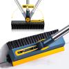 Grout Brush with Long Handle - Grout Cleaner Brush for Tile Floors, 180 Swivel Stiff Bristles Grout Scrubber Cleaning Tool, Floor Scrub Brush for Shower, Kitchen, Baseboards and Corner view 1