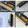 Grout Brush with Long Handle - Grout Cleaner Brush for Tile Floors, 180 Swivel Stiff Bristles Grout Scrubber Cleaning Tool, Floor Scrub Brush for Shower, Kitchen, Baseboards and Corner view 4