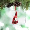 New Hampshire Buffalo Plaid Christmas Ornaments Christmas Gnome Santa Claus America State Personalized Christmas Ornaments 2022 Ornament for Christmas Tree Decor Christmas Keepsake New Year Gifts view 1