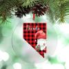 Christmas Gnome Santa Claus Christmas Ornaments 2022 Nevada Buffalo Plaid State Christmas Tree Ornaments Sweet Home Acrylic Personalized Christmas Ornaments Holiday Christmas Keepsake Gift view 1