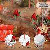Christmas Red Bird Christmas Ornaments 2022 Because Someone We Love is in Heaven Ornament for Christmas Tree Decor Acrylic Personalized Christmas Ornaments Remembrance Sympathy Gifts view 2