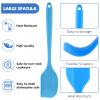 16 Piece 11 Inch Silicone Spatula Set Rubber Spatula Heat Resistant Seamless One Piece Design Non-stick Flexible Scrapers Baking Mixing Tool Dishwasher Safe, 6 Colors view 2