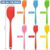 16 Piece 11 Inch Silicone Spatula Set Rubber Spatula Heat Resistant Seamless One Piece Design Non-stick Flexible Scrapers Baking Mixing Tool Dishwasher Safe, 6 Colors view 3