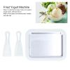 Aqur2020 Ice Cream Maker, Frozen Yogurt Sorbet Gelato Rolled Pan with Scraper Food Grade Stainless Steel Cold Sweet Fried Plate for Kids (White) view 2