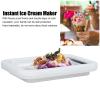 Aqur2020 Ice Cream Maker, Frozen Yogurt Sorbet Gelato Rolled Pan with Scraper Food Grade Stainless Steel Cold Sweet Fried Plate for Kids (White) view 3