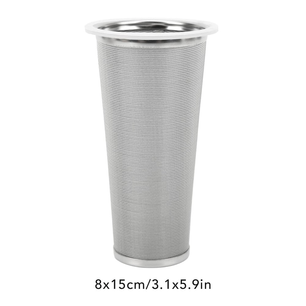 Brewer Filter for Mason Jar, Cold Brew Coffee Filter Cold Brew Coffee Filter with White Rubber Circle Coffee Cone Mesh Filter Cold Brew Coffee Maker Sun Tea Infuser for Fruit Drink