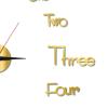 Night Light Wall Clock, Wall Clock Night Light Function Frameless Decorative Luminous Silent Clock 3D Frameless Wall Clock for Living Room Bedroom Office Decor(90cm-Gold) view 4