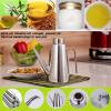 850ml Oil and Vinegar Dispenser Set, Oil Cruet, Olive Oil Drizzler, Stainless Steel Non Drip Olive Oil Dispenser Bottle, Vinegar Cruet Pourer and Drizzler for Kitchen view 4