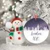London Skyline Christmas Ornaments United Kingdom Cityscape Personalized Christmas Ornaments 2022 Rainbow City Silhouette Ornaments for Christmas Trees Country City Souvenir Christmas Keepsake Gifts view 3