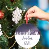 London Skyline Christmas Ornaments United Kingdom Cityscape Personalized Christmas Ornaments 2022 Rainbow City Silhouette Ornaments for Christmas Trees Country City Souvenir Christmas Keepsake Gifts view 4