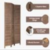 3 Panel Room Divider - 47.7'' Wide Wooden Divider and Folding Privacy Screen, 67'' Tall - Portable Room Partition for Home, Office, Bedroom, Restaurant view 4