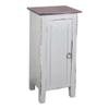 Home Square Cottage 1 Door Wood Accent Cabinet in Antique Gray - Set of 2 view 2