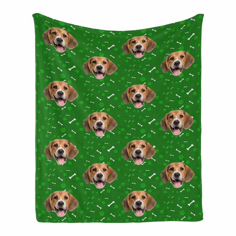 Custom Blanket with Picture Customized Photo Blankets, Birthday Anniversary Wedding Birthday Personalized Gift for Pet Lover, Dog Dad, Dog Mom, Kids