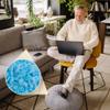 Amorstra Bean Bag Filler 20lbs Bean Bag Filling Pillow Refill, Shredded Memory Foam Filling Material for Pouf Ottoman Couch Cushion Dog Bed Stuffed Animals and Art Crafts - Blue view 2
