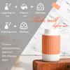 ABBI NIMO 2 Pack Hand Dipped Terracotta Ceramic Foam Soap Dispenser, 12 oz Rippled Bubble-Up Bottle with White Silicone Pump, Refillable Orange Hand Soap Dispenser for Bathroom view 3