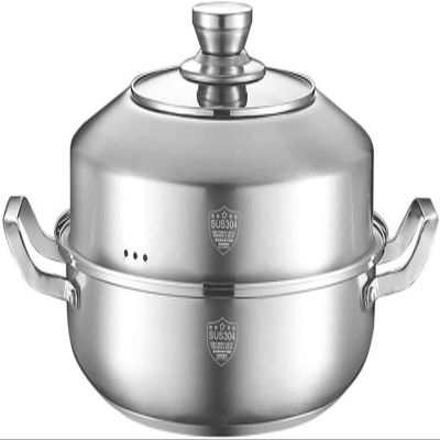 Aluminum Alloy Steamer Single Layer Steamer Stainless Steel Induction Soup Pot and Steamer 26CM 28CM 30CM (Size : 26CM)