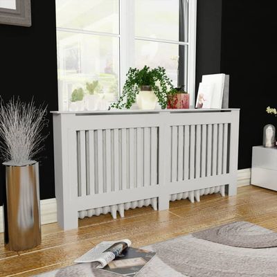 GOLINPEILO Modern Radiator Cover Heating Covers White for Living Room, Bedroom, MDF Heating Cabinet, 67.7" x 7.5" x 32.1", Vertical Design