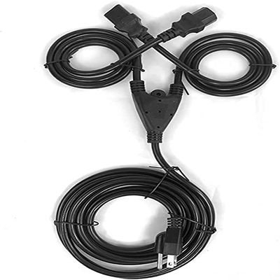 [UL Listed] OMNIHIL 10FT 3 Prong Power Cord Splitter Compatible with Scale Food Price Digital Computing Produce Meat Deli Weight Counting 60LB AC S-30, Compatible with Replacement Part