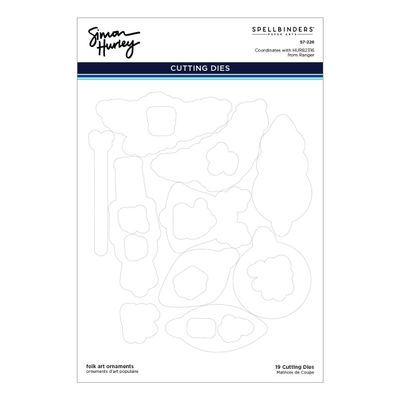 SPELLBINDERS PAPERCRAFTS, INC Spellbinders Etched Dies by Simon Hurley-Folk Art Ornaments-Joyful Christmas, ONE