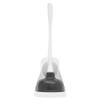 2 Piece Plastic Toilet Brush and Plunger Set (White), by Home Basics | Plunger Brush Combo for Bathroom/Plunger and Brush Set 2 Pack view 3